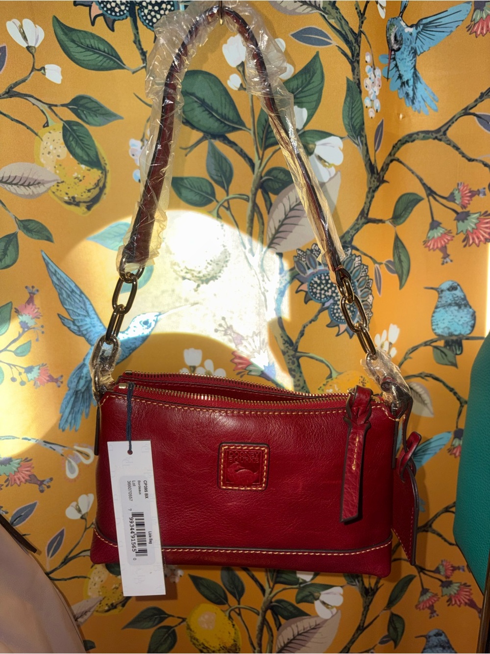 New Dooney and Bourke Bordeaux Lizie Florentine Purse